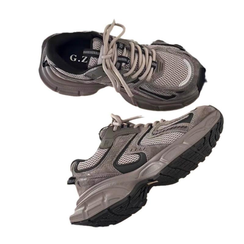 Fashion Platform Dad Shoes Women's Autumn New Versatile Retro Lightweight Casual Running Shoes Sneakers