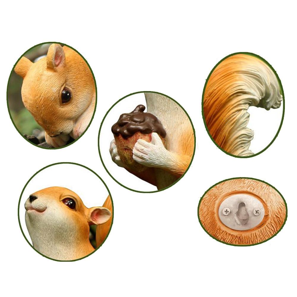 Adorable Animal Garden Decoration Squirrel Statue Lifelike Design