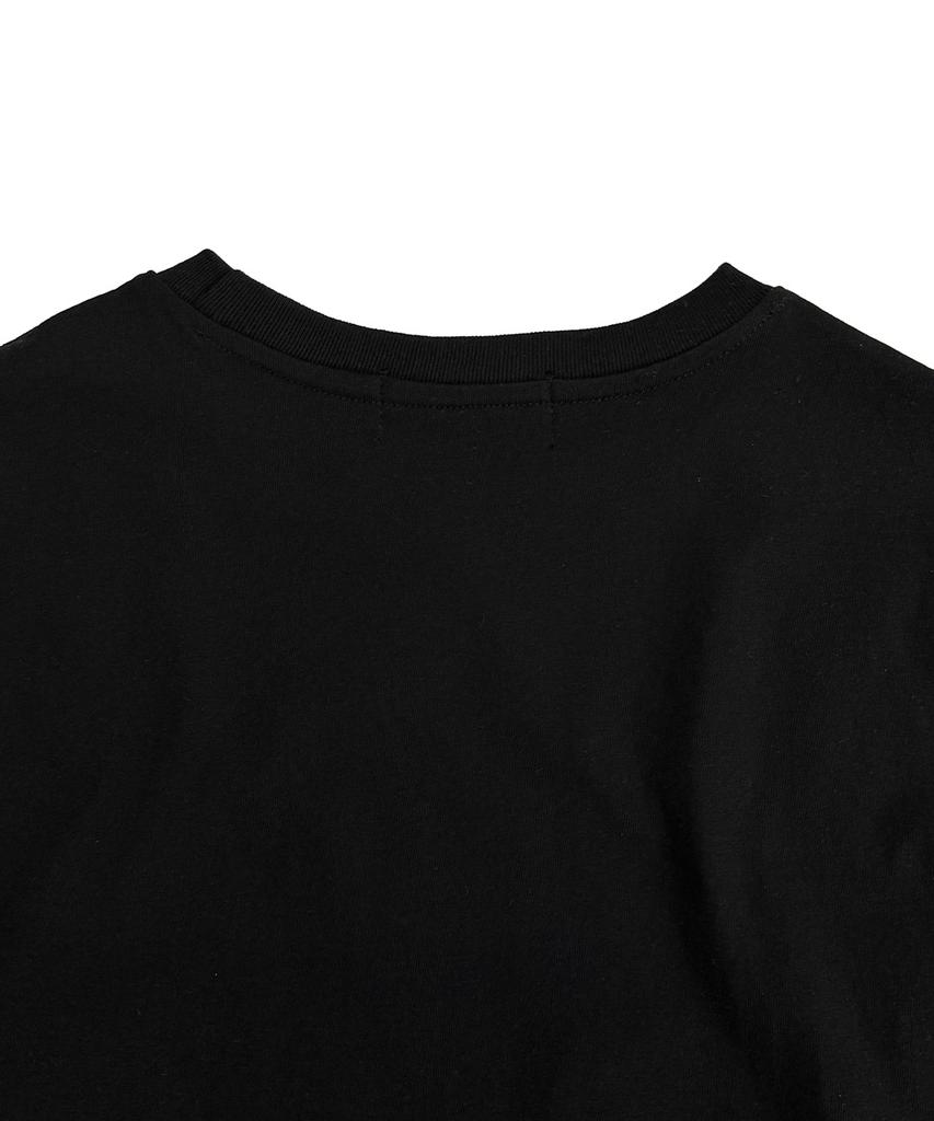 Eonyujeulaeb Cross Patch Short Sleeve T-Shirt [Black]