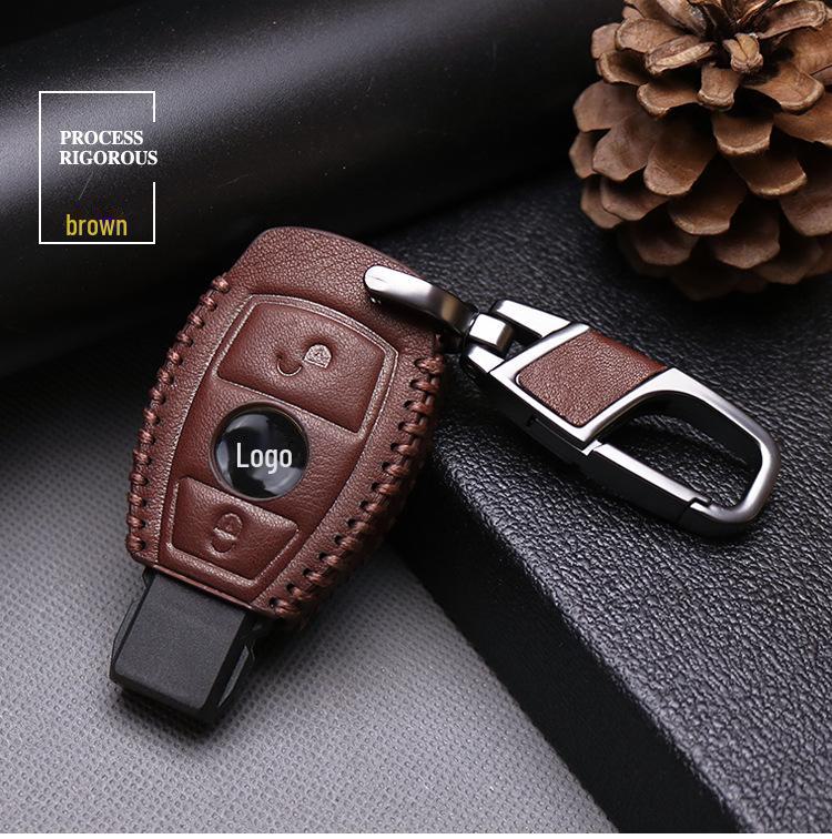 

Кожаный чехол для ключей для моделей Mercedes-Benz: GLK300, GLA260, B-Class, C-Class, S-Class, AMG - Аксессуар для автомобильного ключа