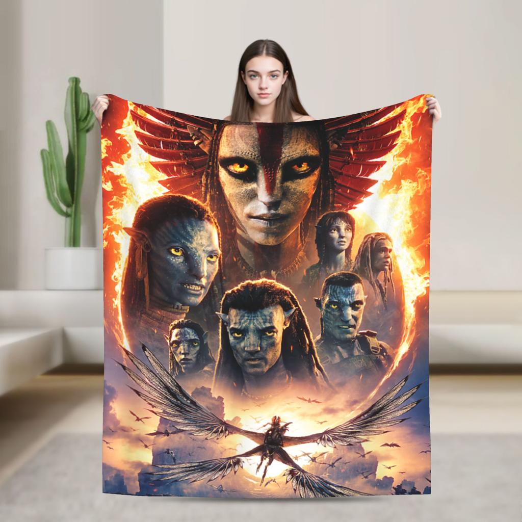 A-Avatars Fire and Ash Kiri Woodsprites Fashion Blanket Flannel Novelty Breathable Throw Fashion Blankets for Bed Sofa Spring/Autumn Couch