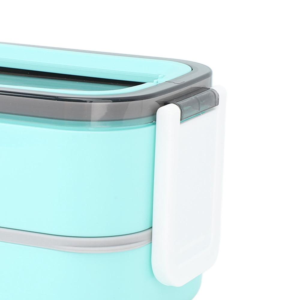 304 Stainless Steel Compartment Lunch Box 2 Layer Thermal Lunch Box Food Container  For Camping