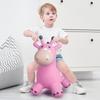 MUKI Ride-On Animal Hopping Horse with Air Pump, Perfect Birthday Gift for Toddlers and Kids Ages 3, 4, and 5 (Pink - Deer)