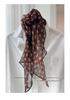Smart Polka Dot Silk Scarf: Luxury Georgette Mulberry Shawl for Women - Spring/Summer Multifunctional Accessory