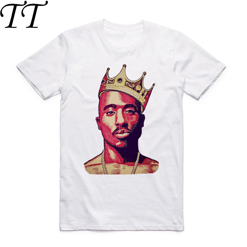 

2019 S-3XL 2019 Men s Print Tupac 2pac T-shirt Short Sleeve O-Neck White Tshirt Hip Hop Swag Harajuku Streetwear T Shirt - Me... S разноцветный