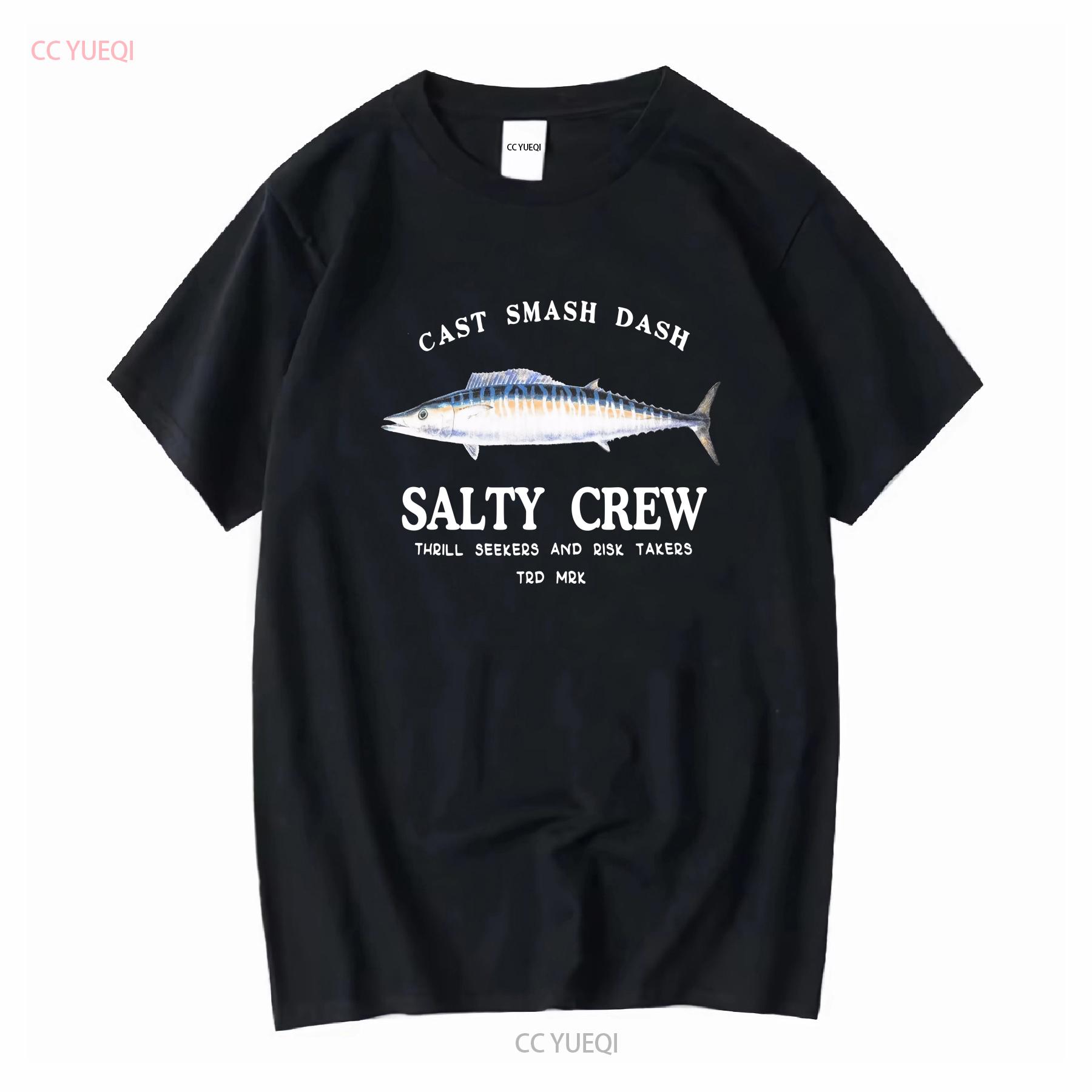 

SALTY CREW STUDIO ABACHAR CAST SMASH DASH FISH FISHING TEE T SHIRT Mens M Black long or short sleeves vintage Washed homme 4XL