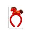 Flauschiges Plüschpferd Jahreszeichen Haarschmuck Niedlicher Kinderschmuck Festivaldekoration