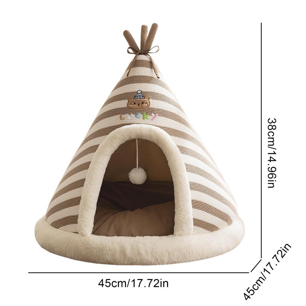 Cat Cave Soft Comfortable Teepee Tunnel Cat Nest For Indoor For Indoor Outdoor Winter Sleeping Outside Home Travel Bedroom