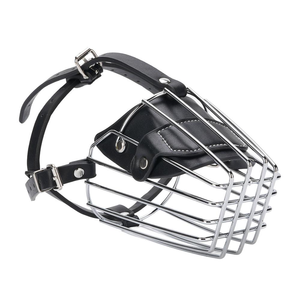 Adjustable Strap Metal Basket Muzzle Iron Frame Bite Proof Muzzle Anti Eat Muzzle Walking Outside