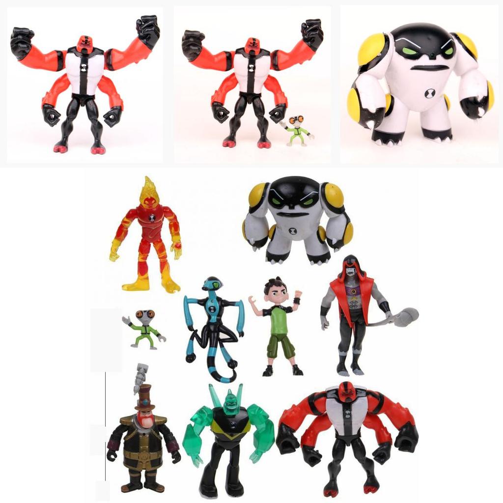 Set de Juego de Figuras de Acción Ben 10 Con Nueve Figuras de PVC de Calidad Premium Para Coleccionistas