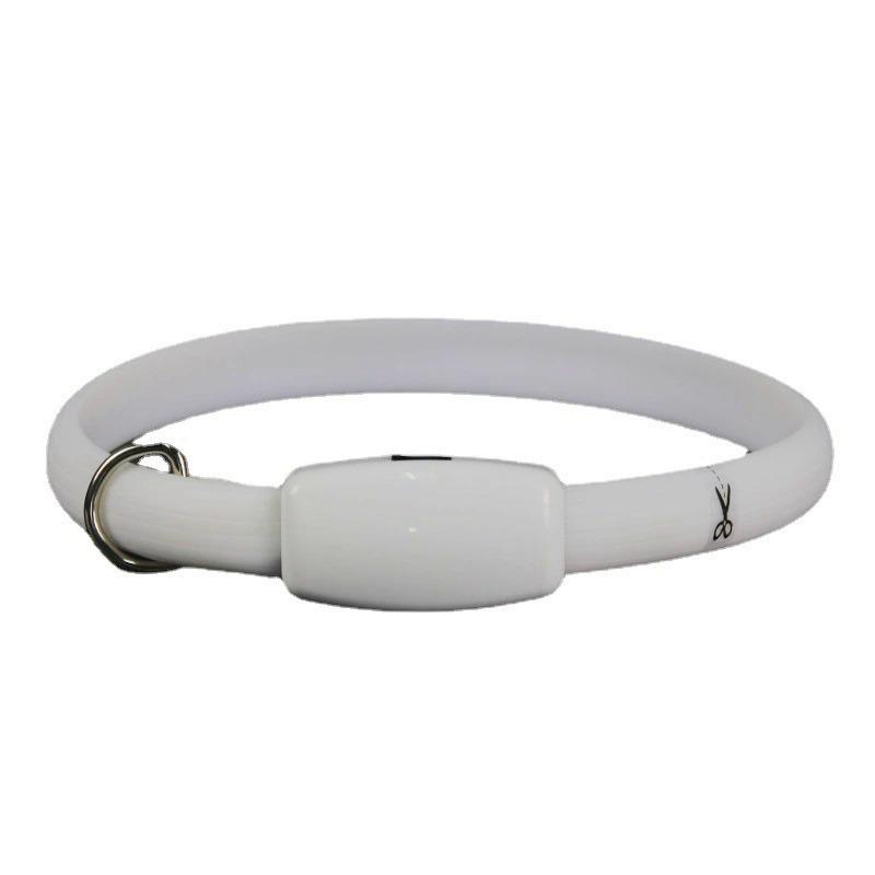 

Светящийся ошейник для домашних животных Ошейник для собак Светодиодный светящийся красочный светящийся ошейник для домашних собак белый