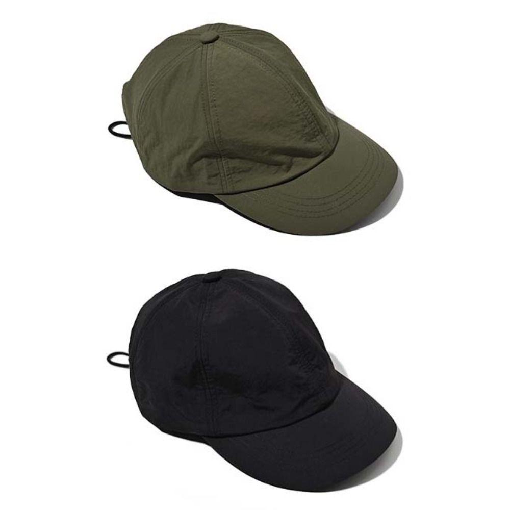Drawstring Design Baseball Cap Japanese Style Snapback Hats Sports Hat Sunshade Cap  Trucker Cap