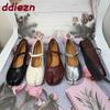Fashion Fashion Strange Toe Footwear Shallow Flats Mary Janes Shoes For Women 2025 New Female Buckle Strap Ladies Flats Lolita Shoes