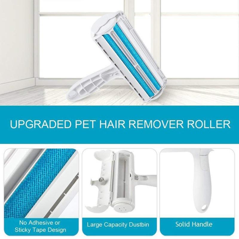 Cheap 2-Way Pet Hair Remover Roller Lint Sticking Roller Removing Dog ...