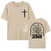 There Was Jesus Tee Shirt Floral Christian Aesthetic Clothing T Shirt Men Women's Fashion Trend High Quality T-shirt Streetwear