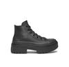 Chuck Taylor All Star Platform Ankle Boots with a Ribbed Heel, Leather, A10369C, Black