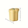 1pc Mini Flip-Top Desktop Box Can with Lid, Compact Cylindrical Plastic Design, Space-Saving Small Waste Basket for Office Desk