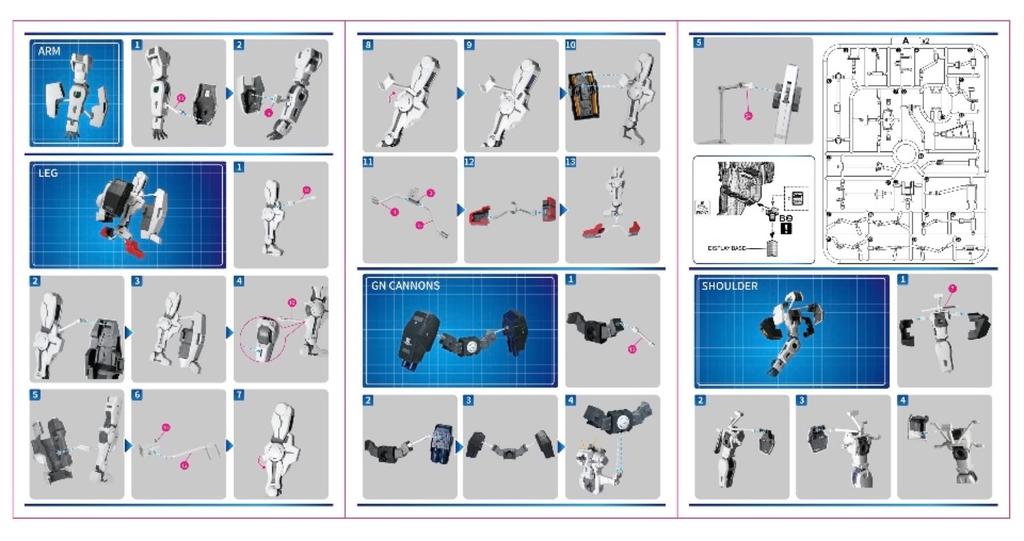MG 1100 Gundam Virtue Armor Separation Effect Action Base + Water-Transfer Decals [Used]