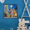 Animal and Girl Full DIY 5D Round Drill Diamond Art Diamond Painting for Adults/Beginners Gift Idea Home Wall Decor 40x40cm