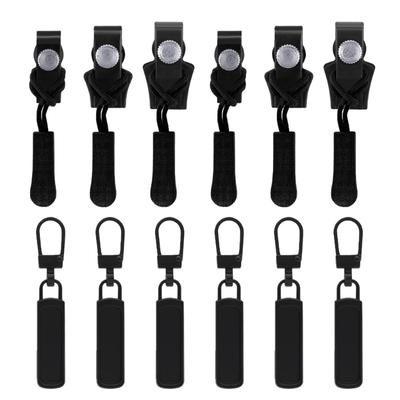 12 Pieces Zippers Repair Kits Quick Instants Zippers Pullers 3 Size Zippers Replacement Set for Jackets Jeans Suitcases