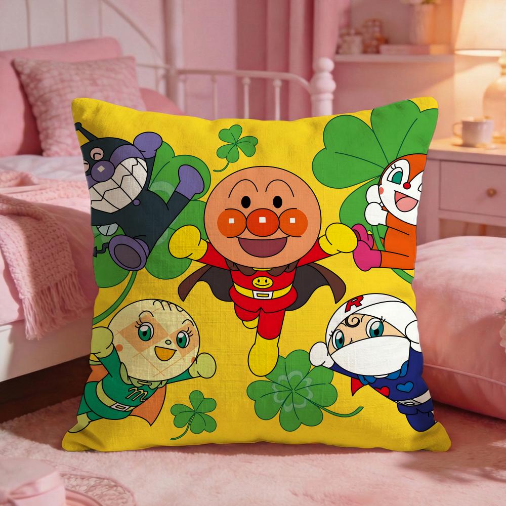 AAnpanmanS Cute Cartoon Cushion Cover Premium Comfort Reversible Pillow Cove Two In One Design For Any Room  Car Interior