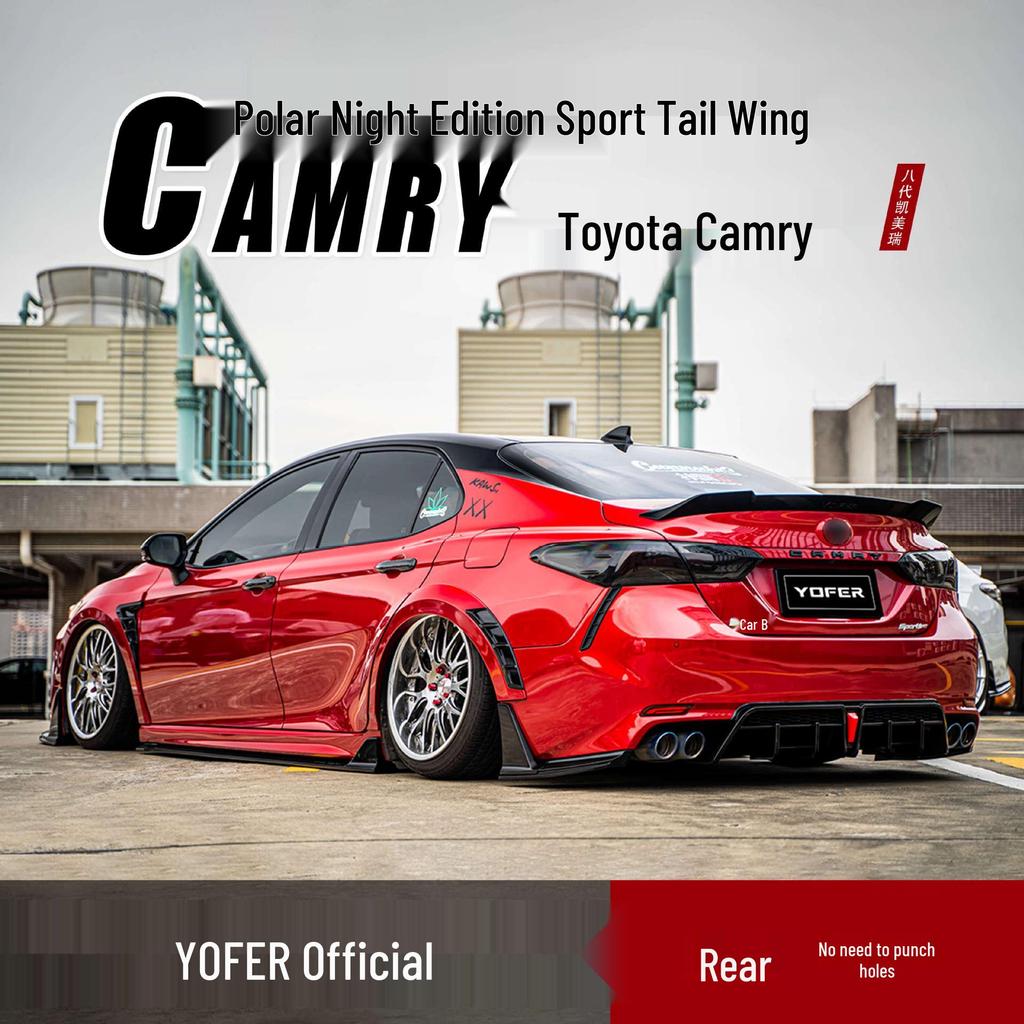 YOFER Sport No-Drill Ducktail Rear Spoiler for 2018-2023 Camry