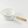 Pearl Metal Crevia Enamel Pan, 18cm, White