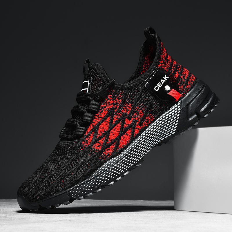 New one-foot stool 39-50 sports shoes casual men's shoes breathable fly-woven mesh air cushion running shoes men's trendy shoes