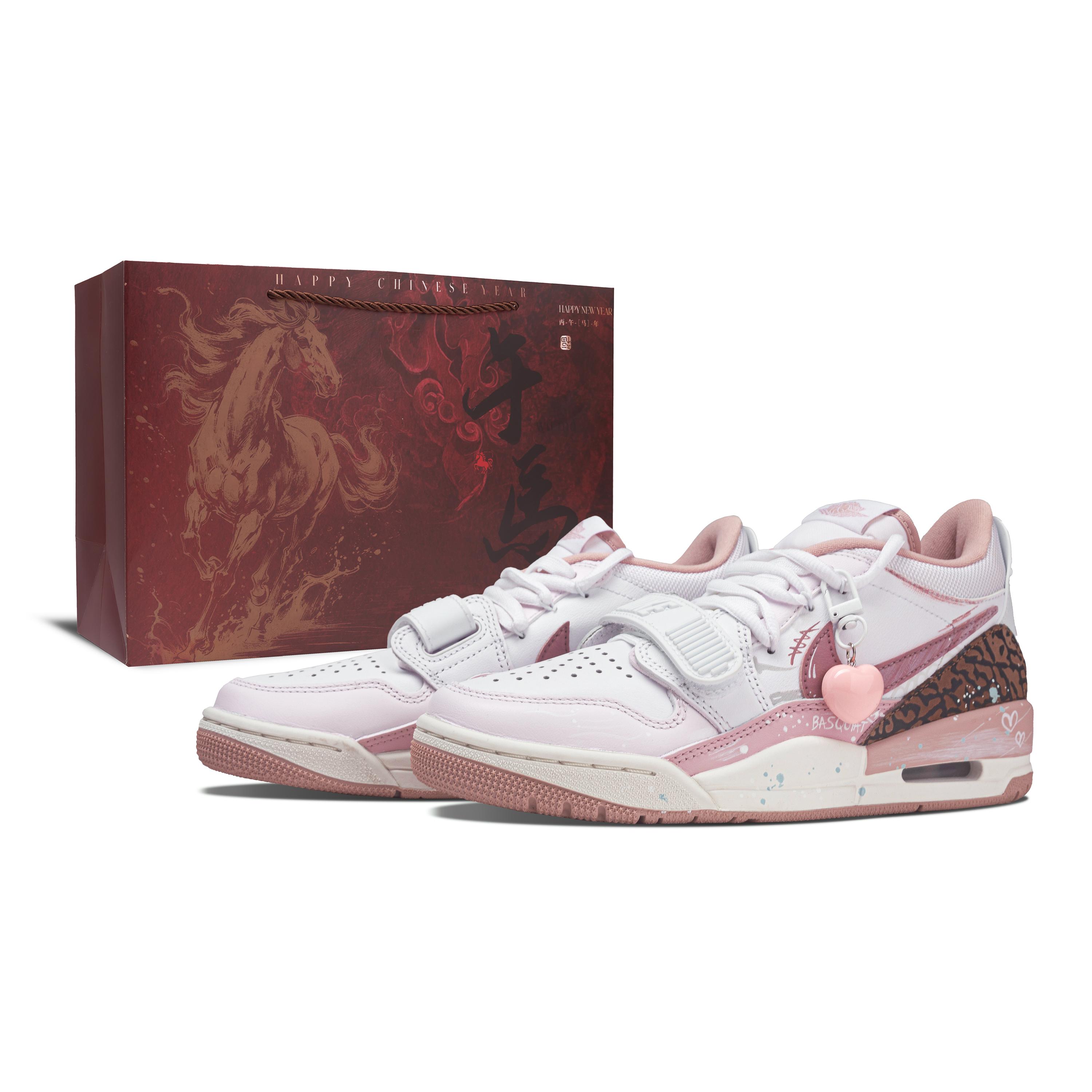 

Jordan Legacy 312 Spring Snow Peach Blossom, Annual Box Synthetic Leather, Leather FQ7827-116(Team960-) 38.5
