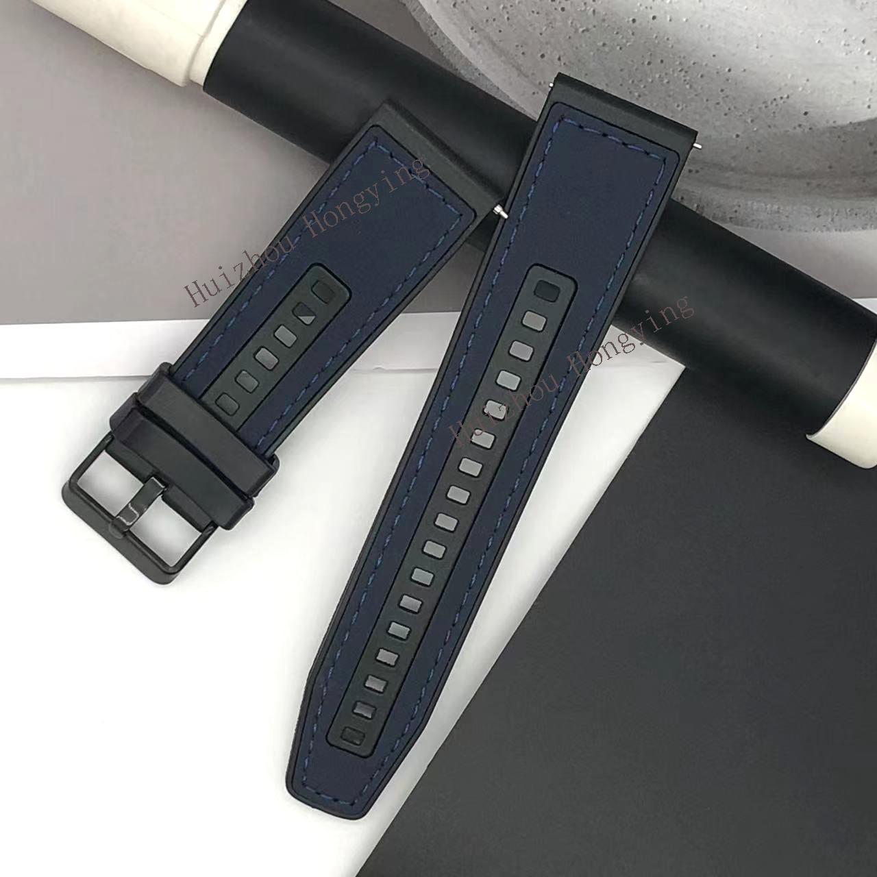 

For Samsung Galaxy Watch 3 45mm Strap 22mm PU Leather Bracelet Watchbands Wristband For Galaxy Watch 46mm Gear S3 Frontier 22mm Universal синий