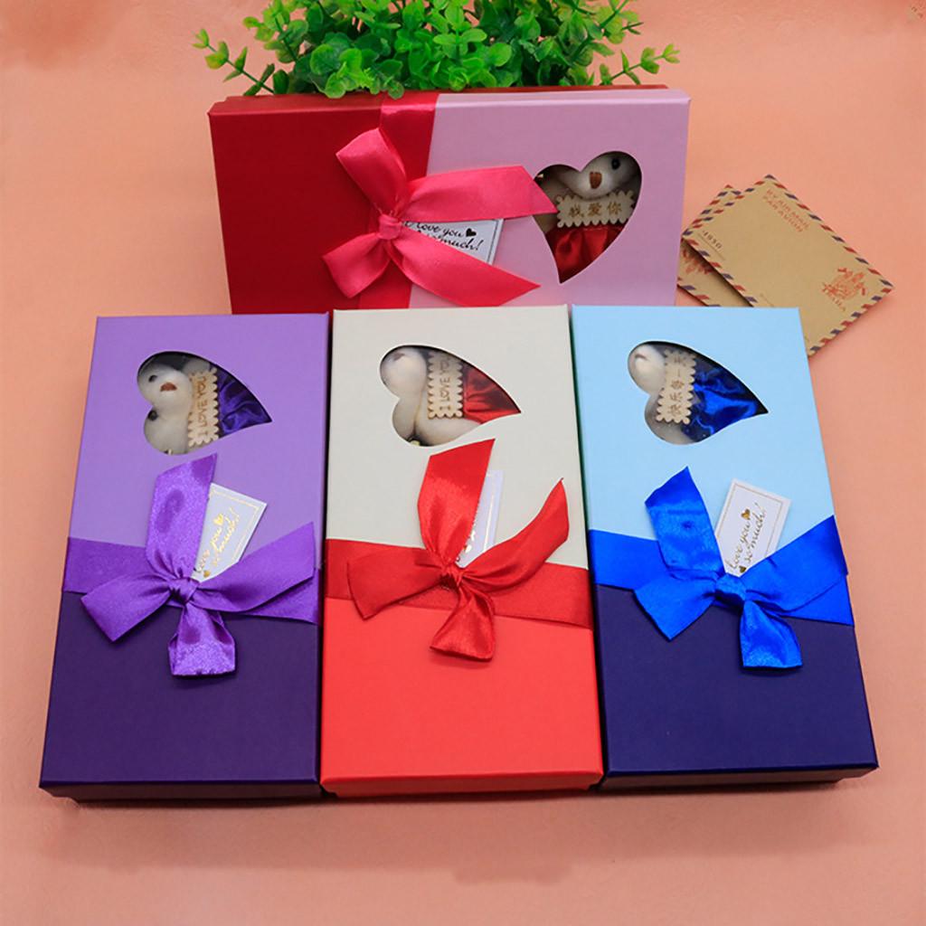 Valentine's Day 12Pcs Scented Soap Flower Gift Rose Box Bouquet Festival Gift