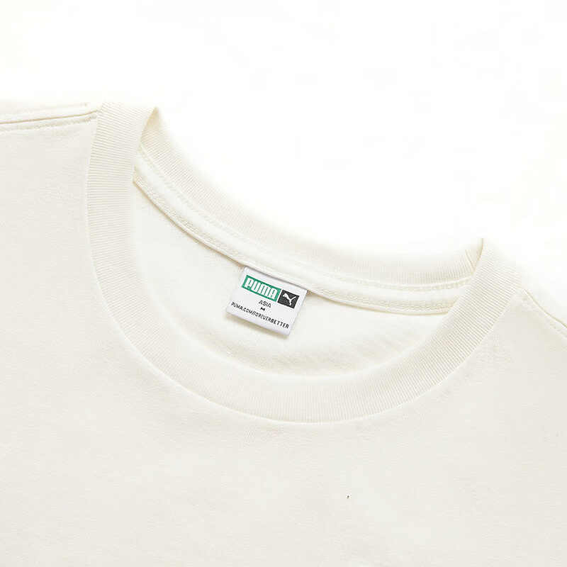 Puma Loose Fit Pullover Round Neck Casual Breathable Short Sleeve T-Shirt Women Tops Off-White 628765-87