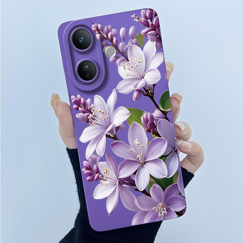 Case For Vivo V60 Lite Cute Panda Sweet Girls Cats Liquid Silicone Soft Back Cover For VivoV60Lite 5G Bumper Protective Casing