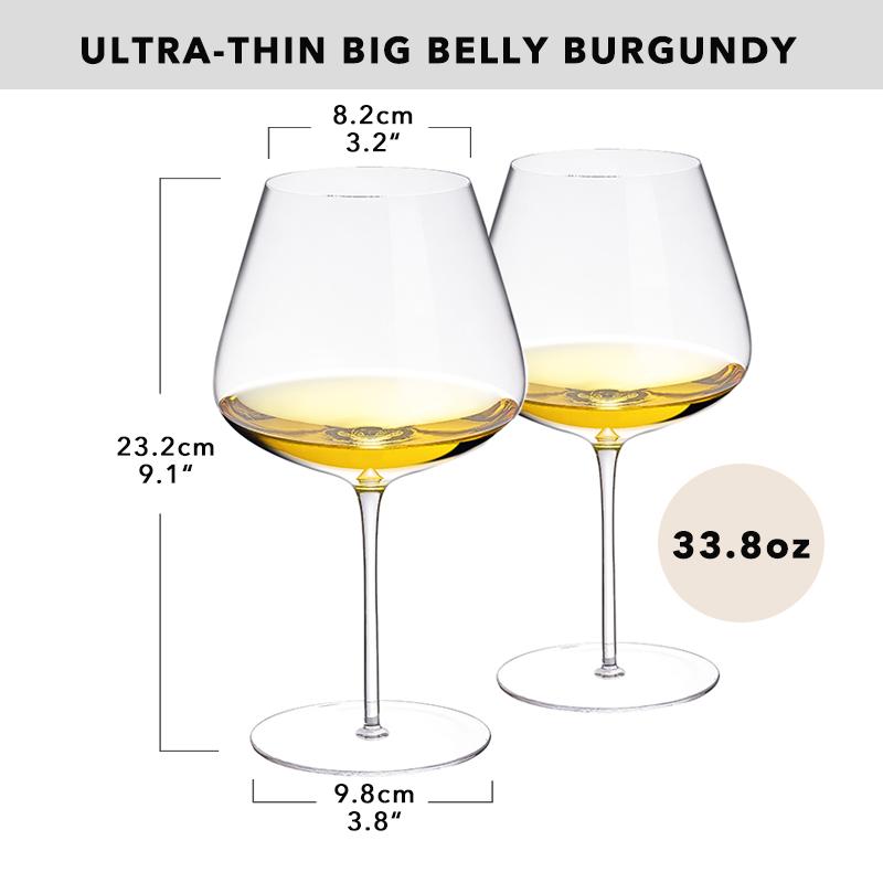 2PCS Ultra-thin Tasting And  Appreciation Goblets Collection Level Handmade Red Wine Glass Crystal Burgundy Bordeaux Goblet Art