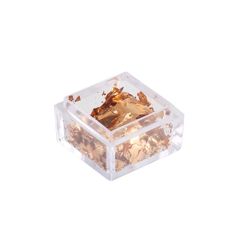High-Gloss Gold & Silver Foil Flakes: Nail Art Stickers and Sequins