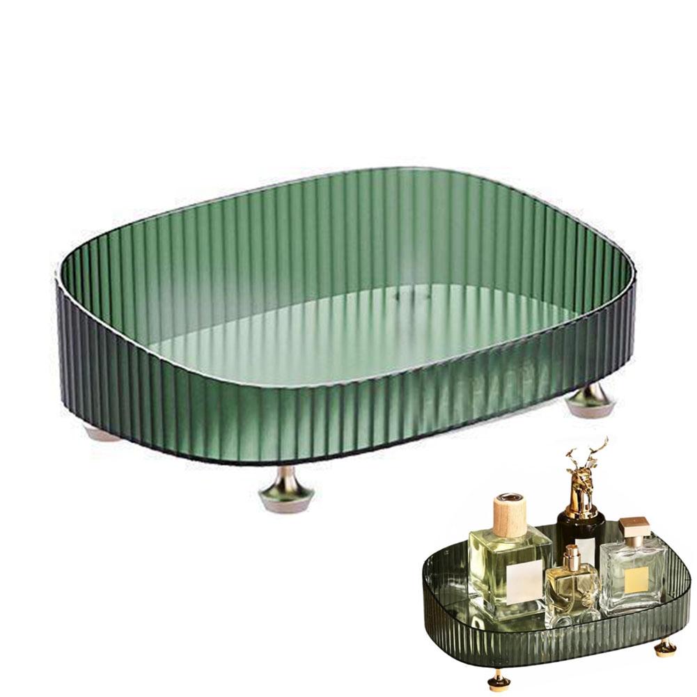 

Decorative Makeup Perfume Organizer - Bathroom Vanity Tray Countertop Storage for Cosmetics Desktop Dresser Box