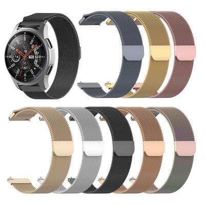 Stainless Steel Milanese Strap Return Magnetic Bracelet 41/45/49mm 20mm/22mm Replacement Strap Suitable for Smartwatches
