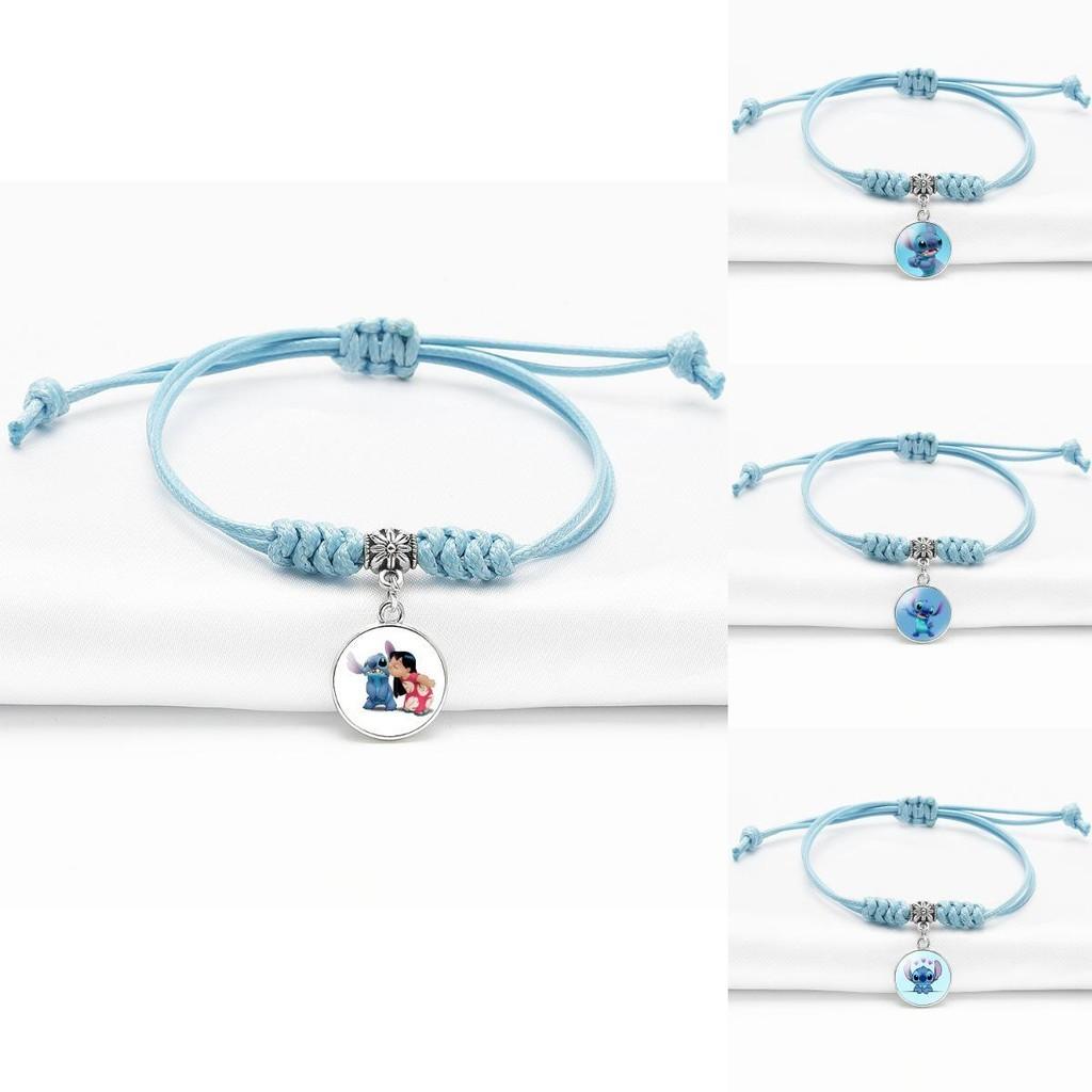 Anime Stylish Bracelet With Adjustable Blue Cord For Use Unisex