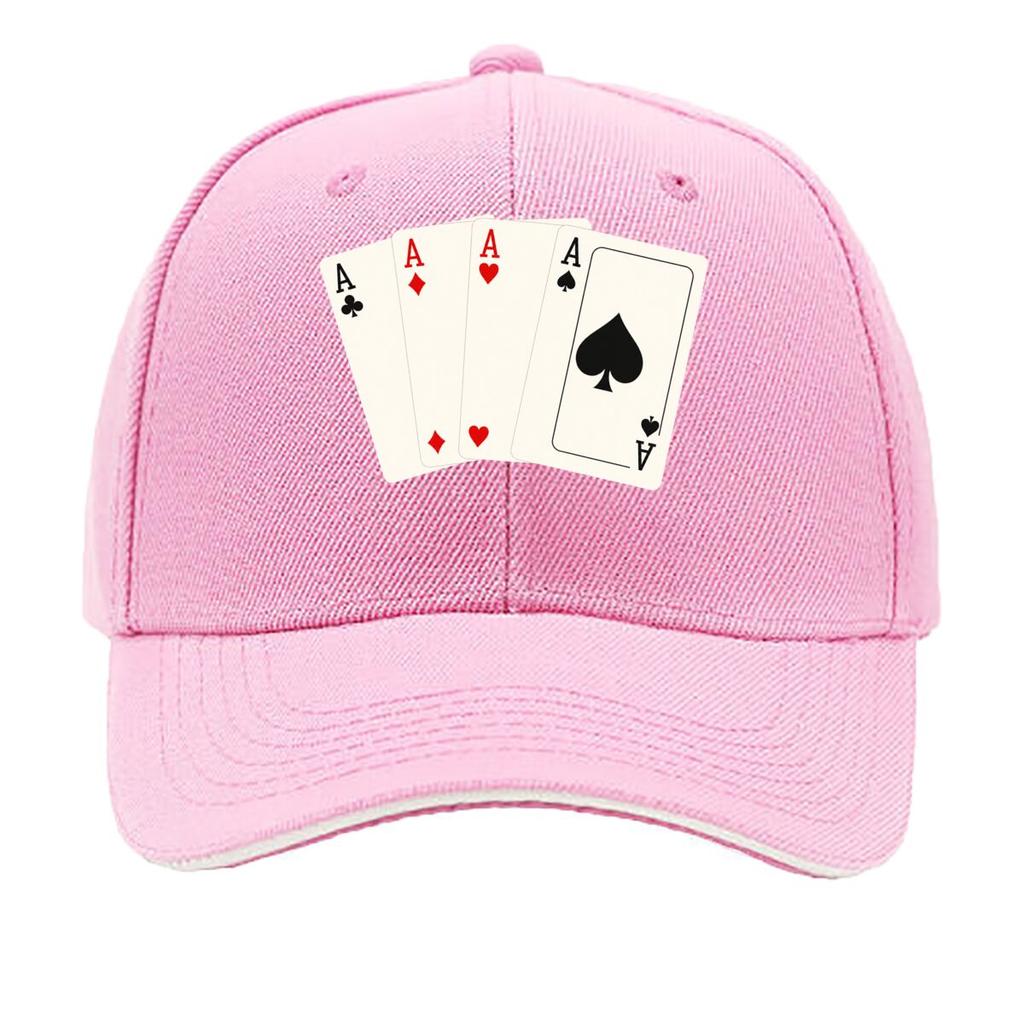 Four Aces Poker Card Fan Hip Hop Hat Fashion Outdoor Sports Sandwich Baseball Cap