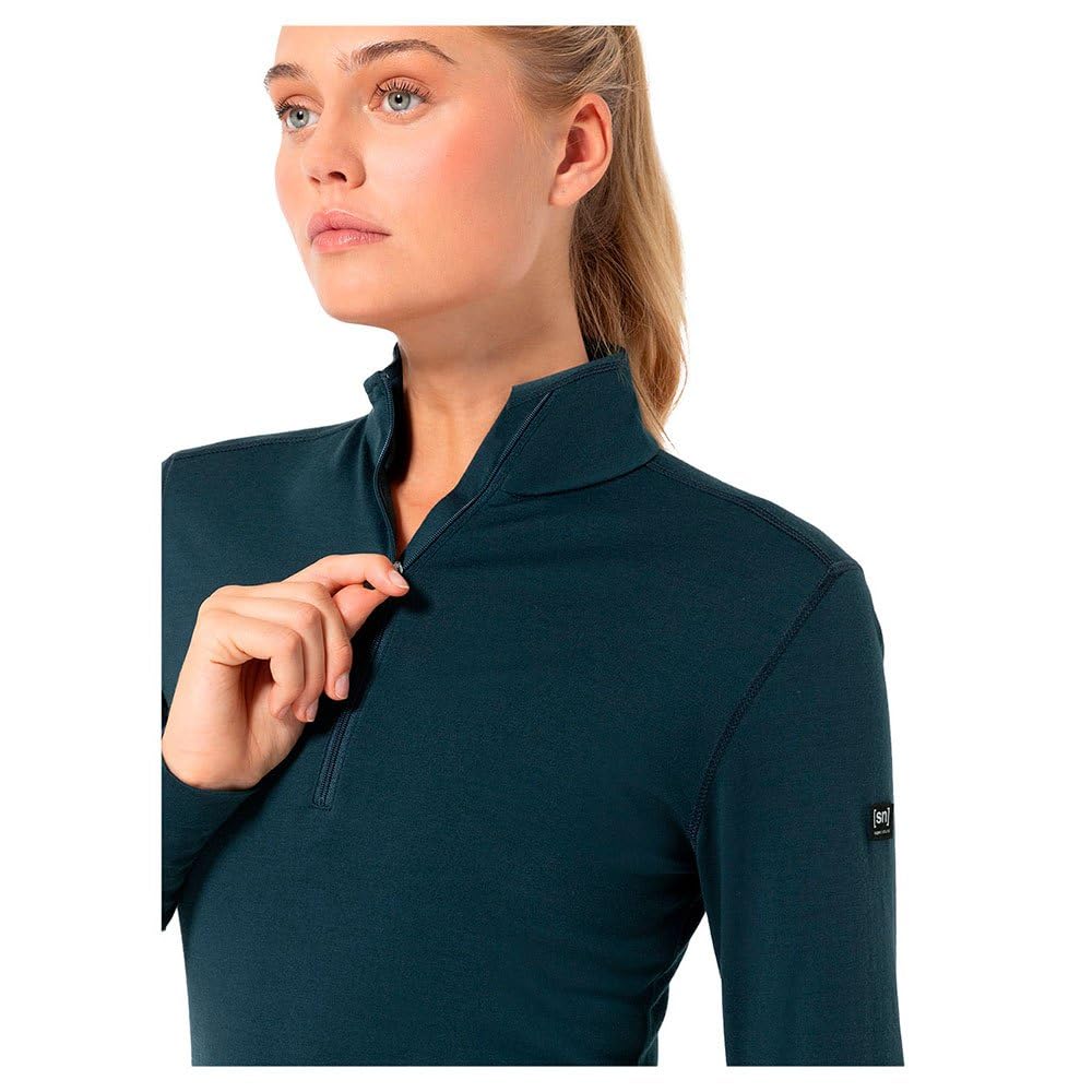 Supernatural W Arcty 230 Zip Dlouhý rukáv Merino vlna Chlad Ideální pro a Horolezectví Velikost S [super.natural] [sn] 1/4 Odvádějící pot, Rychleschnoucí,