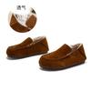 Loafers for Woman Genuine Leather Warm Wool Shoes Winter New Flat Cotton Shoes Women's Retro Casual Women's Shoes