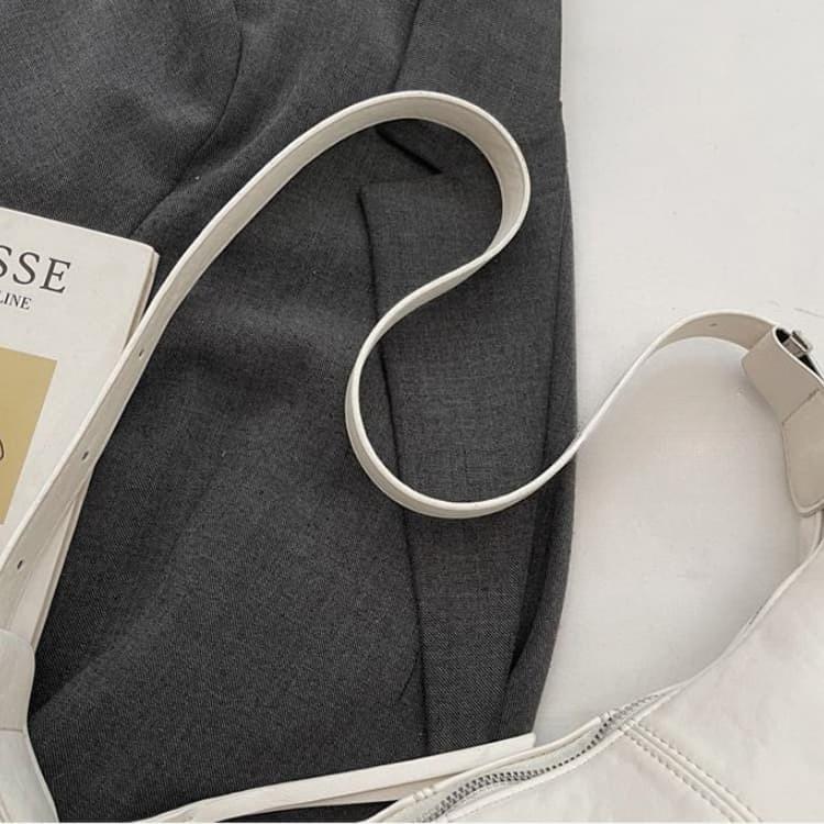 Retro soft leather dumpling bag women's shoulder messenger bag