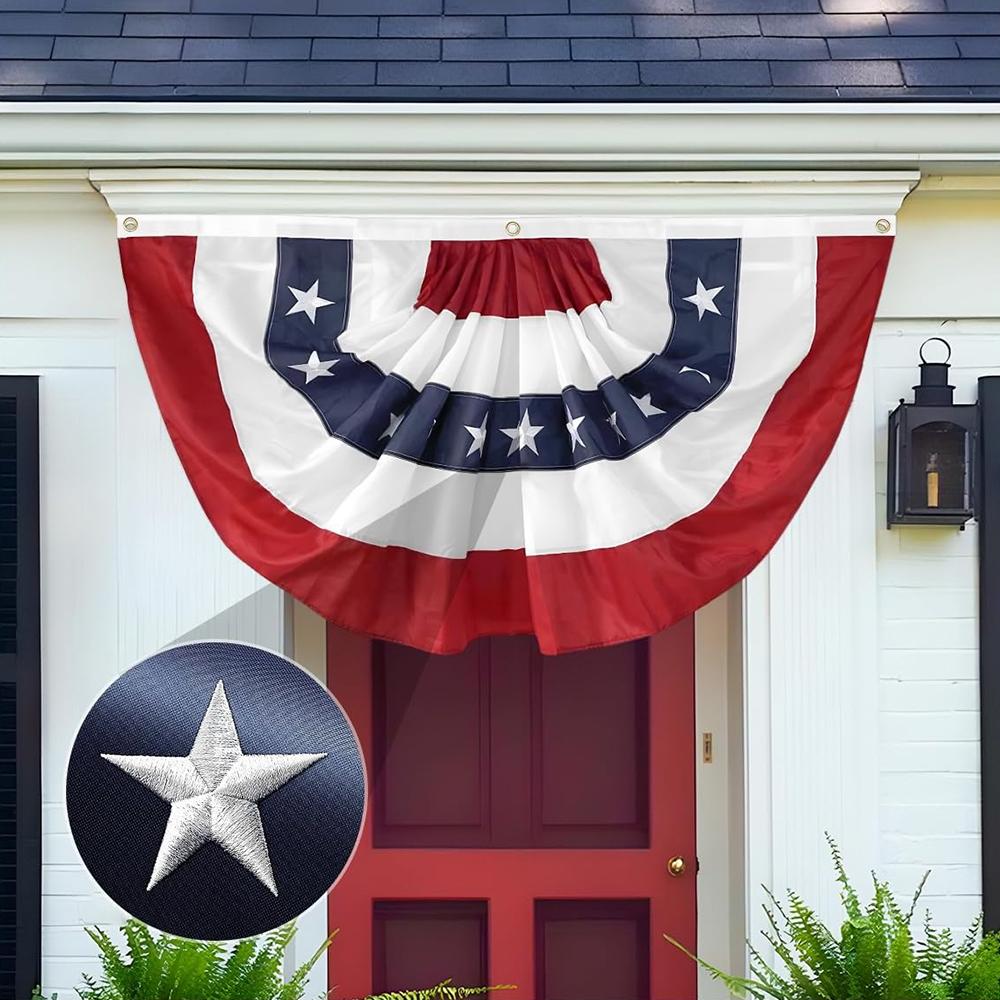 

3 x 6 футов американский плиссированный веерный флаг, патриотический флаг США в виде полувеера, флаги MAGA Decorations 90X180cm