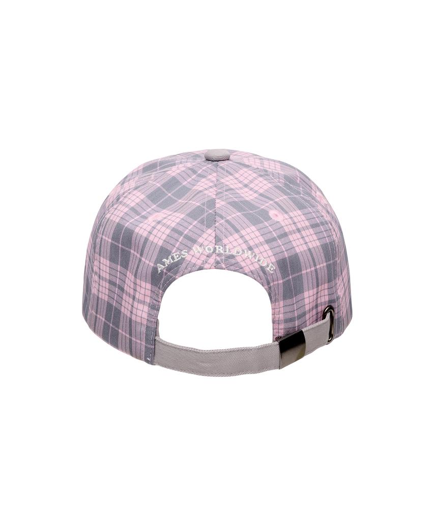 AMES-WORLDWIDE A Check Ball Cap Pink