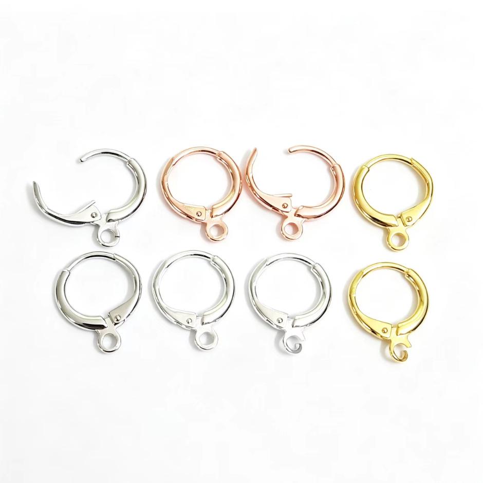 S925 Sterling Silver French Hoop Earring Backs - Hypoallergenic DIY Hooks, Available in Three Colors