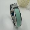 H Letter 12MM Enamel Titanium Steel Bracelet - European & American Fashion Bangle