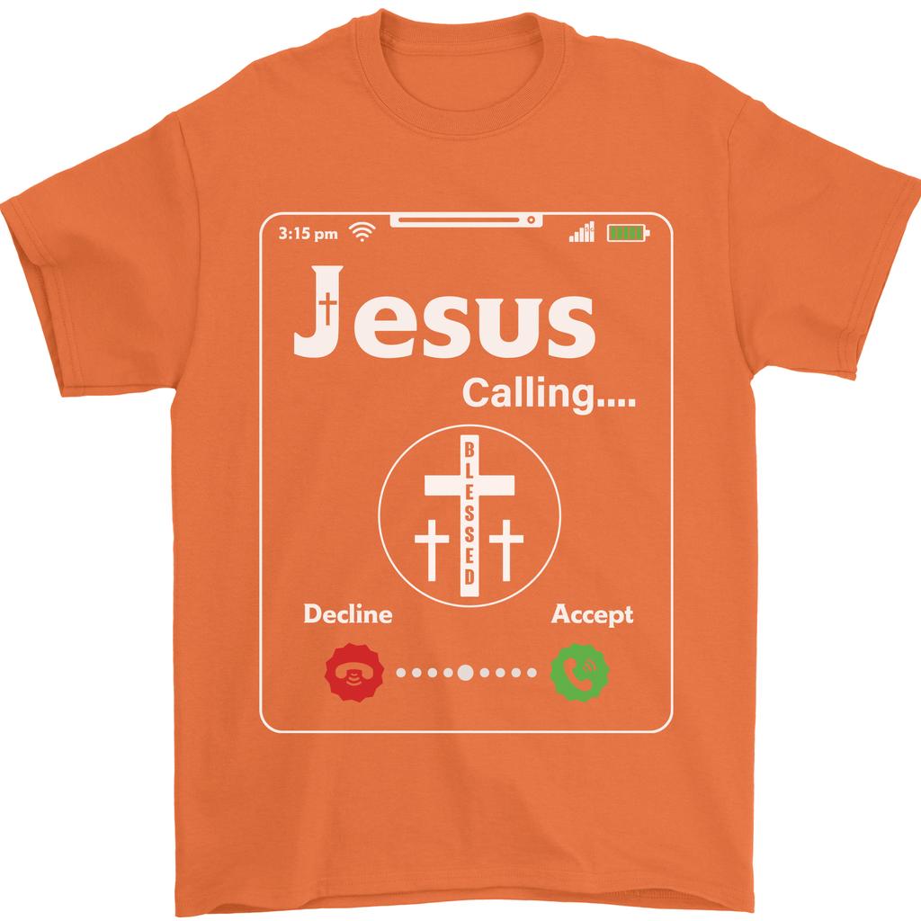 Jesus Is Calling Christian Christianity Unisexs TShirt 100 Cotton