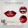 Lady Red Lips Shaped Wall Clock Silent Fashion Wood Art Home Decor Ornament Hanging for
