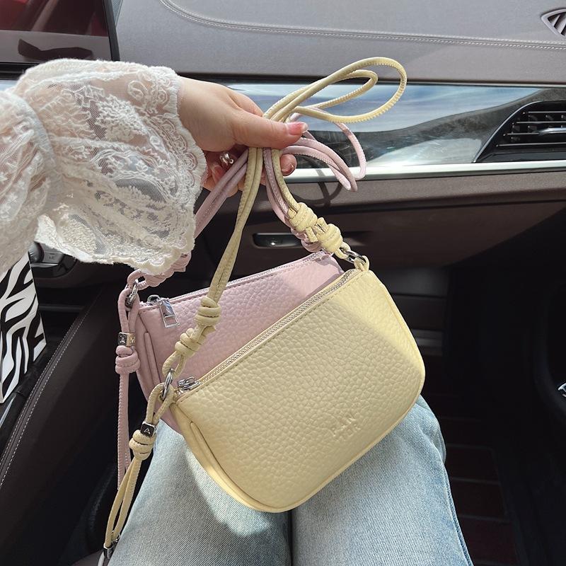 Fashion Simple Solid Color Shoulder Armpit Bag Ladies Pu Leather Crossbody Bags Casual Commuting Shoulder Bags