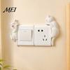 Cubierta de Interruptor de Luz de Gato Pegatina 3D, Placa de Pared Decorativa de Resina, Pegatinas Decorativas de Animales Lindos, Decoraciones Peel And Stick para el Hogar Dormitorio
